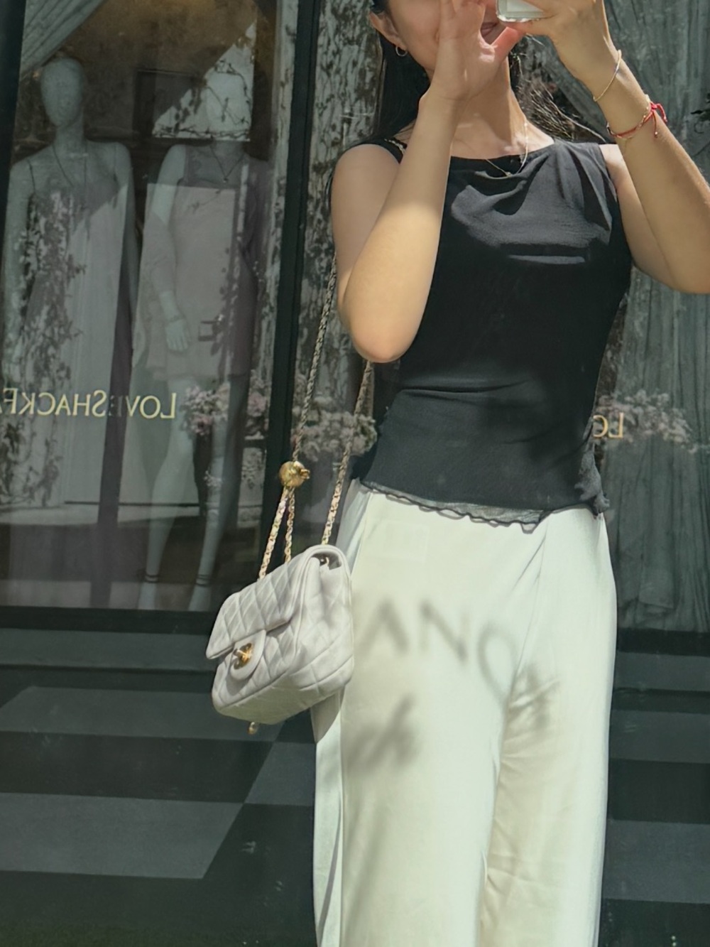 CHANEL Mini Square Pearl Crush Flap Bag in Light Purple with Gold Hardware - Picture 14 of 14